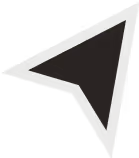Black and gray stylized arrow cursor pointing up and to the right.