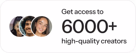 Hire from over 1500 UGC content creators