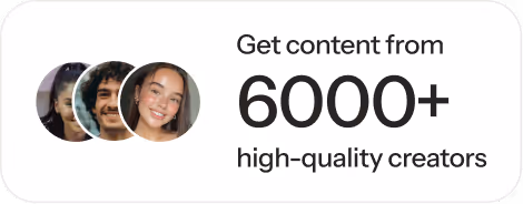 Hire from over 1500 UGC content creators