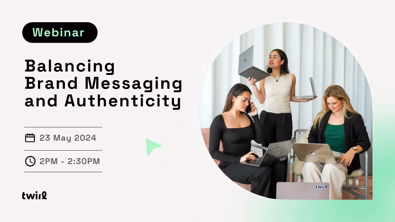 Watch our very first webinar with Twirl's Operations and Content Lead, Rachel Nielsen, to discover how to create UGC briefs that balance your brands messaging with creator authenticity.
