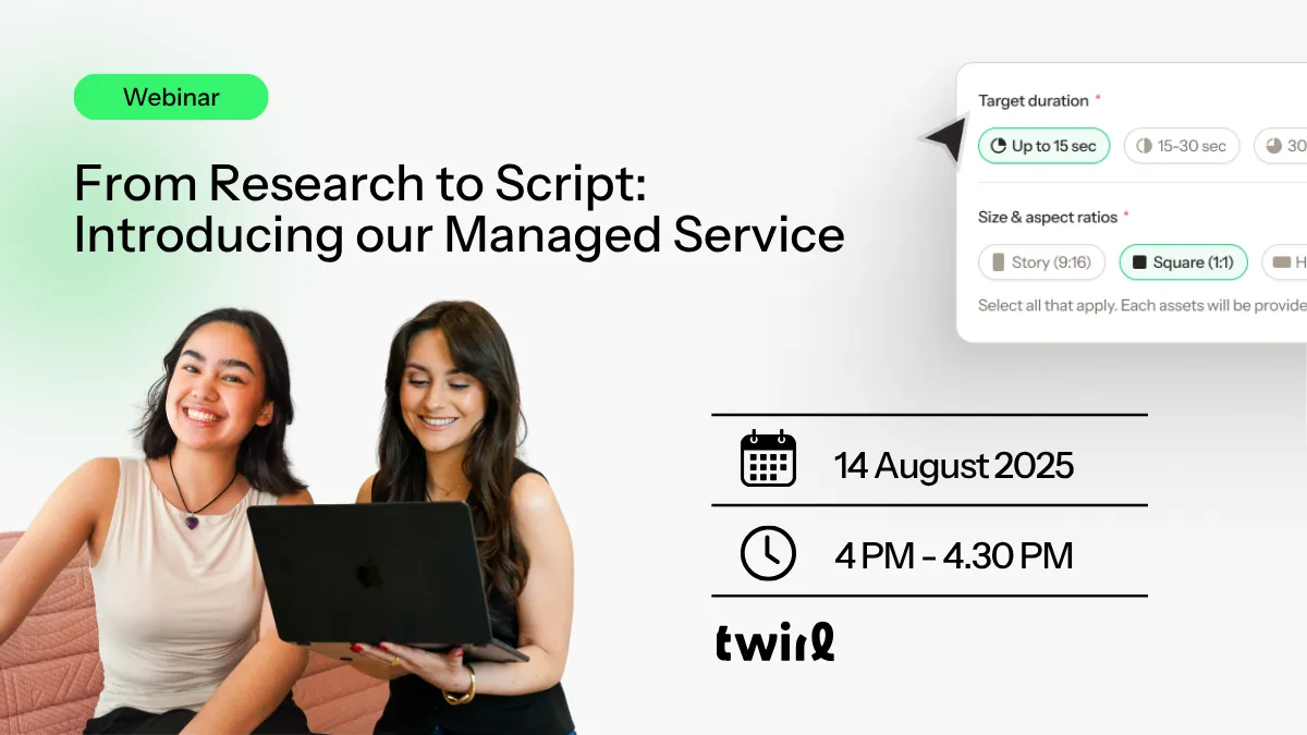 If writing UGC briefs and brainstorming angles takes up too much of your time, this session will walk you through how our Managed Service works — and whether it’s the right fit for your brand or agency.