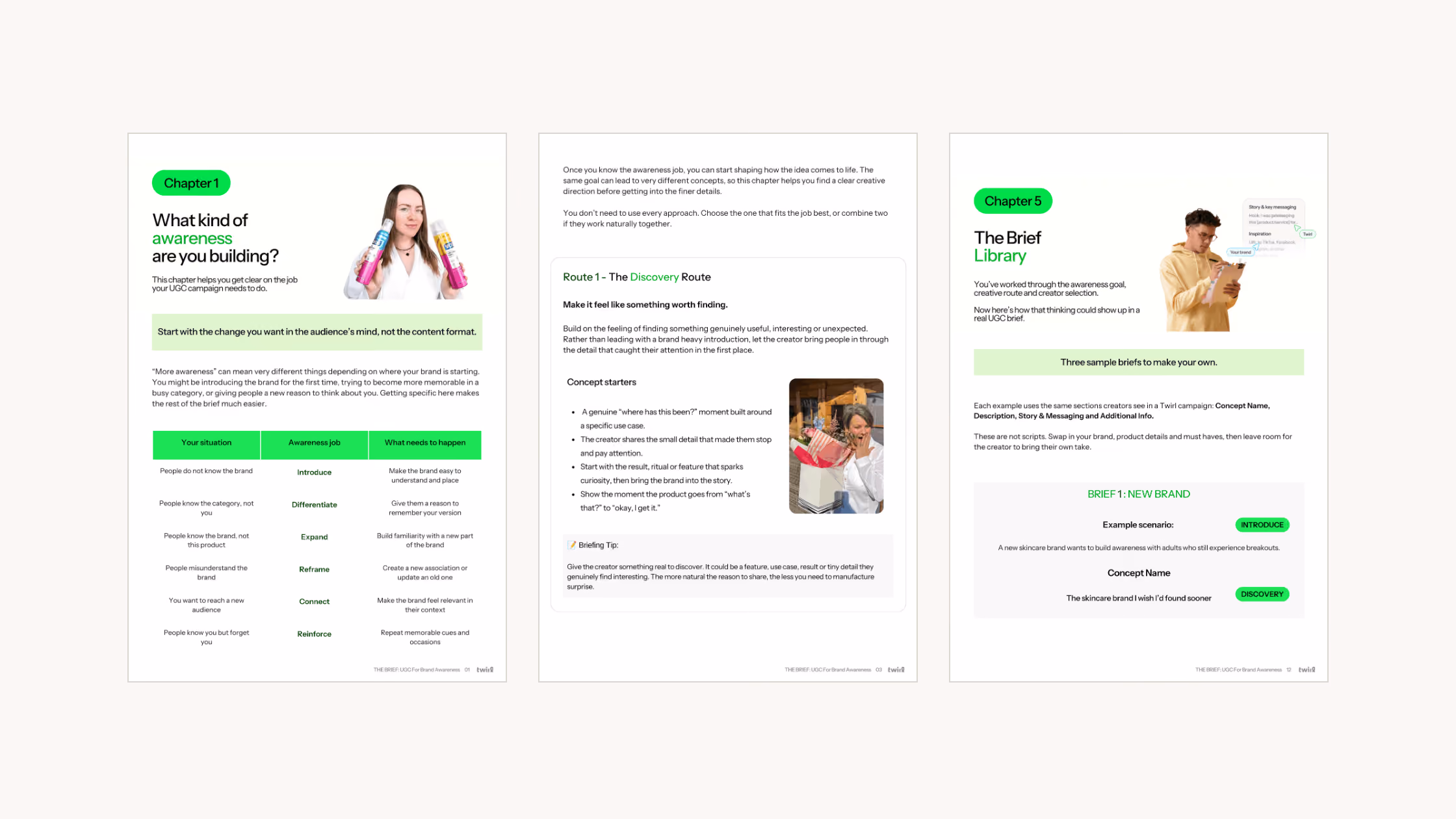 A free guide to writing better UGC briefs for brand awareness campaigns. Learn how to define your campaign objective, choose a creative direction, brief UGC creators effectively and write creator briefs that leave room for creativity while keeping the marketing goal clear.