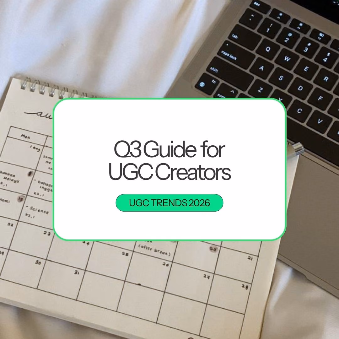 UGC is changing fast in 2026, from AI-powered creator discovery to social content showing up in search. Here’s what’s shifting in Q3, what it means for creators, and how to get ahead before the busiest quarter of the year.