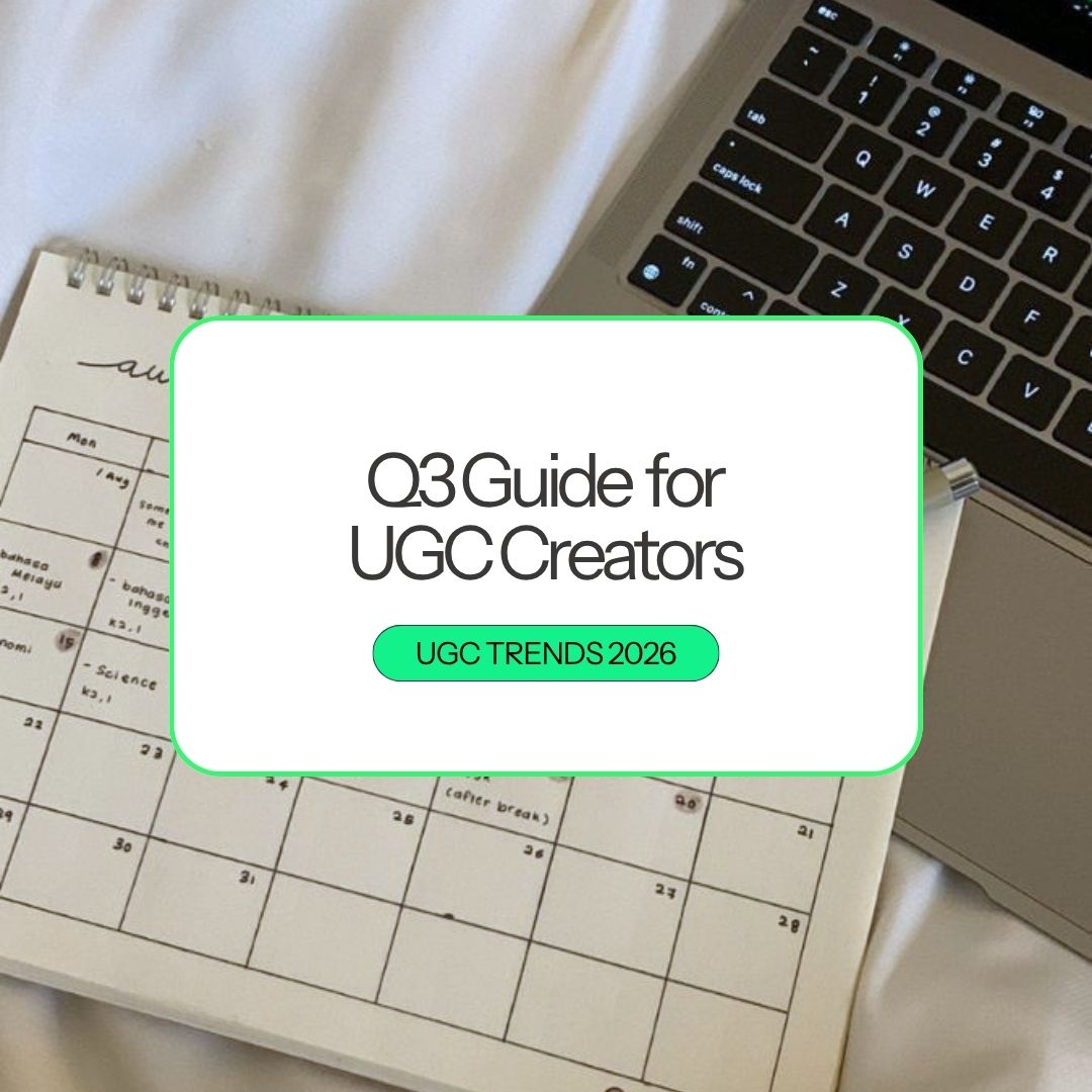 UGC is changing fast in 2026, from AI-powered creator discovery to social content showing up in search. Here’s what’s shifting in Q3, what it means for creators, and how to get ahead before the busiest quarter of the year.