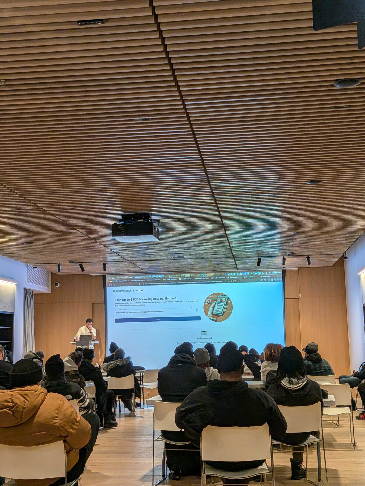 Emerge Career community event attendees in NYC