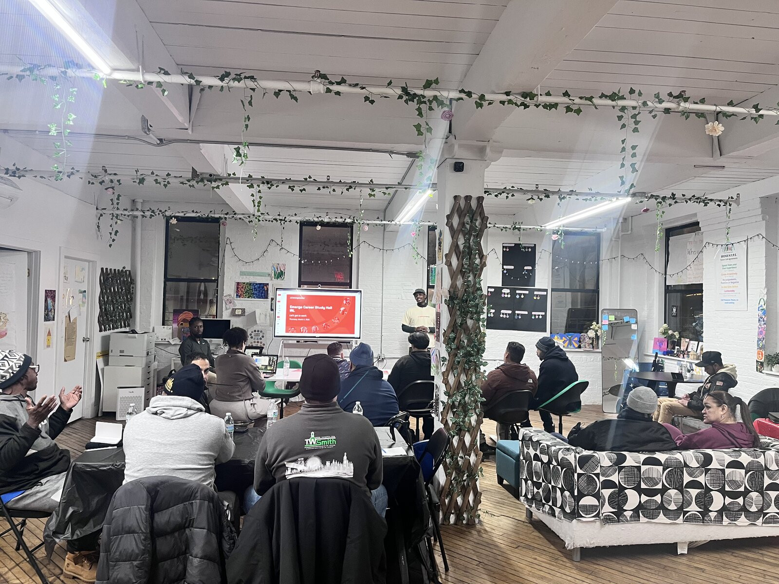 Participants studying for CLP at South Bronx study hall