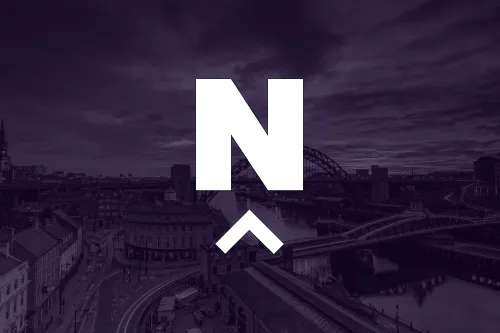 Event graphic for AWS North Community Conference showing the event logo overlaid of an image of Newcastle's Tyne Bridge
