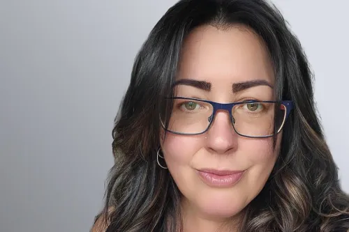 A headshot of Hayley Wood 