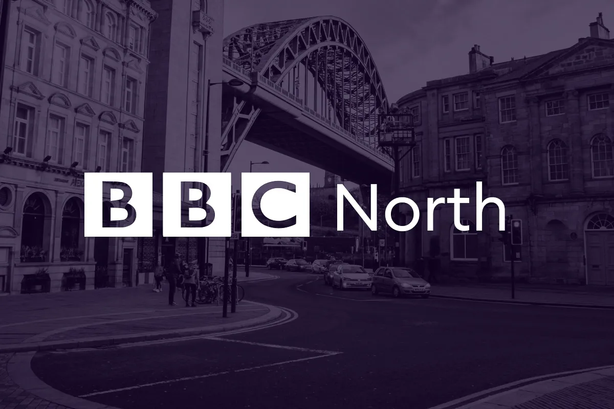 An image of the Tyne bridge in Newcastle, overlaid with the BBC North logo.