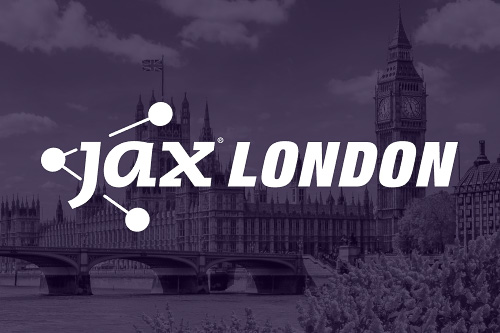 An image of the London skyline overlaid with the Jax London logo.