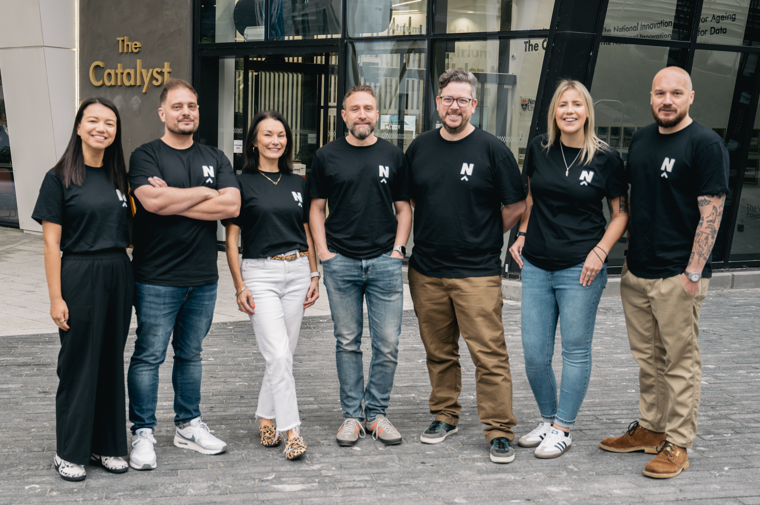AWS North Community Conference organisers (from left to right) Jo Larby, Lee Gilmore, Claire Cundill, Dan Pudwell, Mark Sailes, Holli Taylor and Steve Morland
