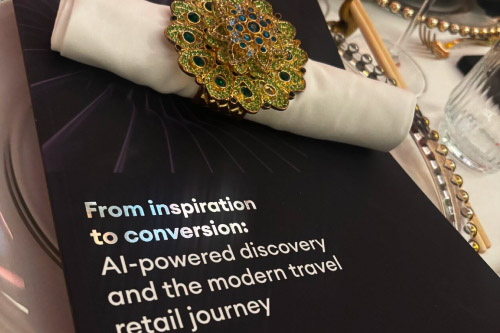 The front cover of Leighton's industry report "From inspiration to conversion: AI-powered discovery and the modern travel retail journey. 