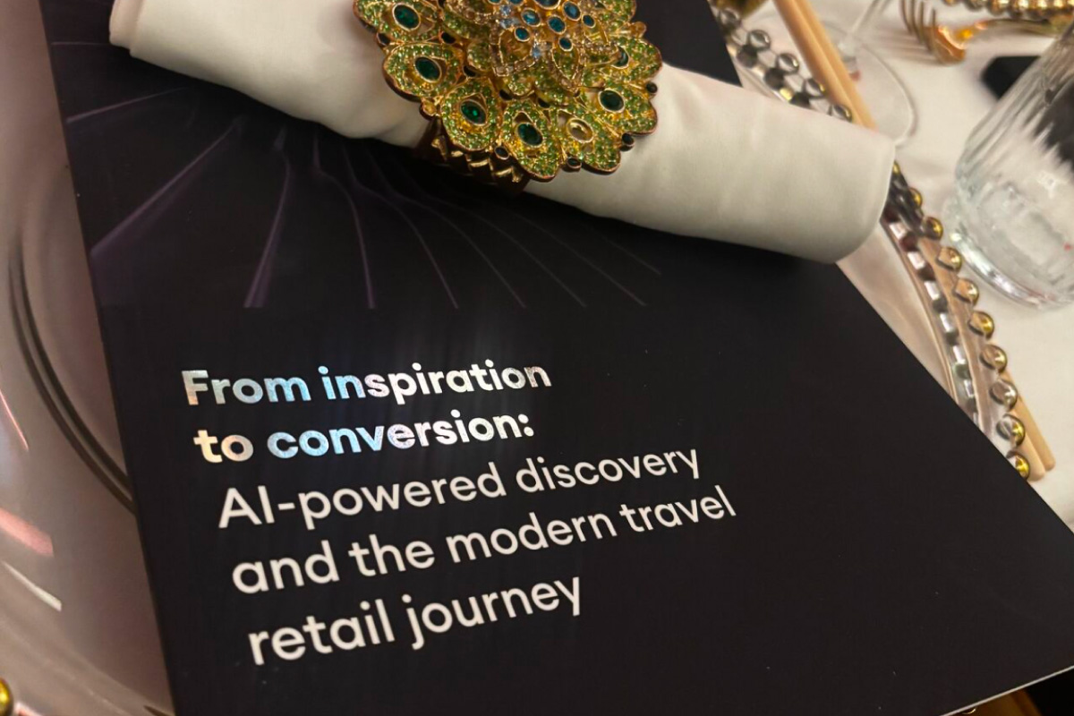 The front cover of Leighton's industry report "From inspiration to conversion: AI-powered discovery and the modern travel retail journey.