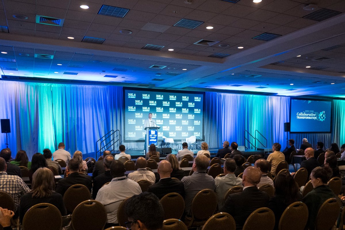 A speaker talking on stage at FTE Conference 2025.
