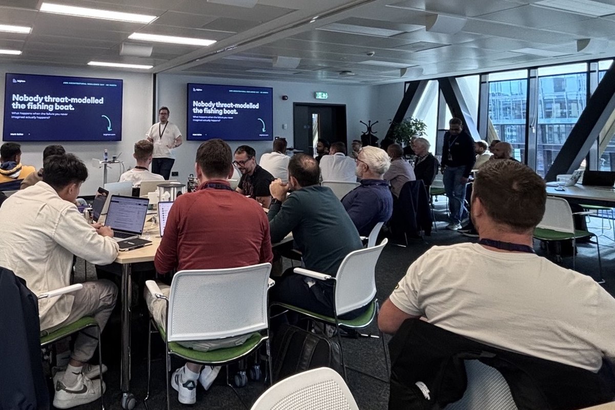Mark Sailes delivering a talk at the AWS Resilience Day
