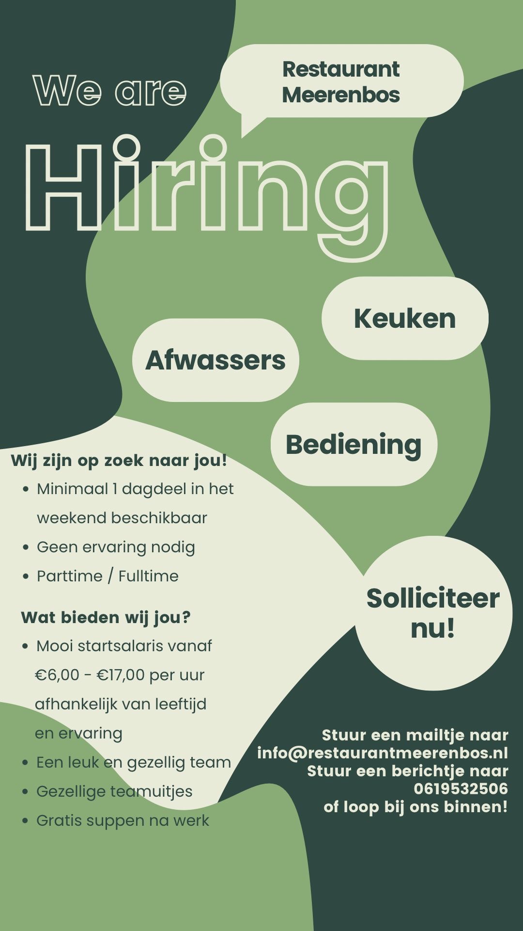 Ben jij onze nieuwe collega? 