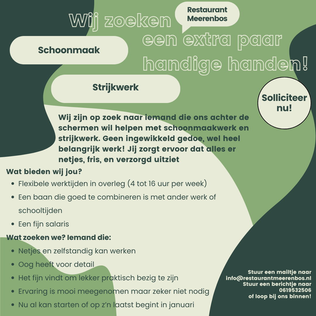 Ben jij onze nieuwe collega? 