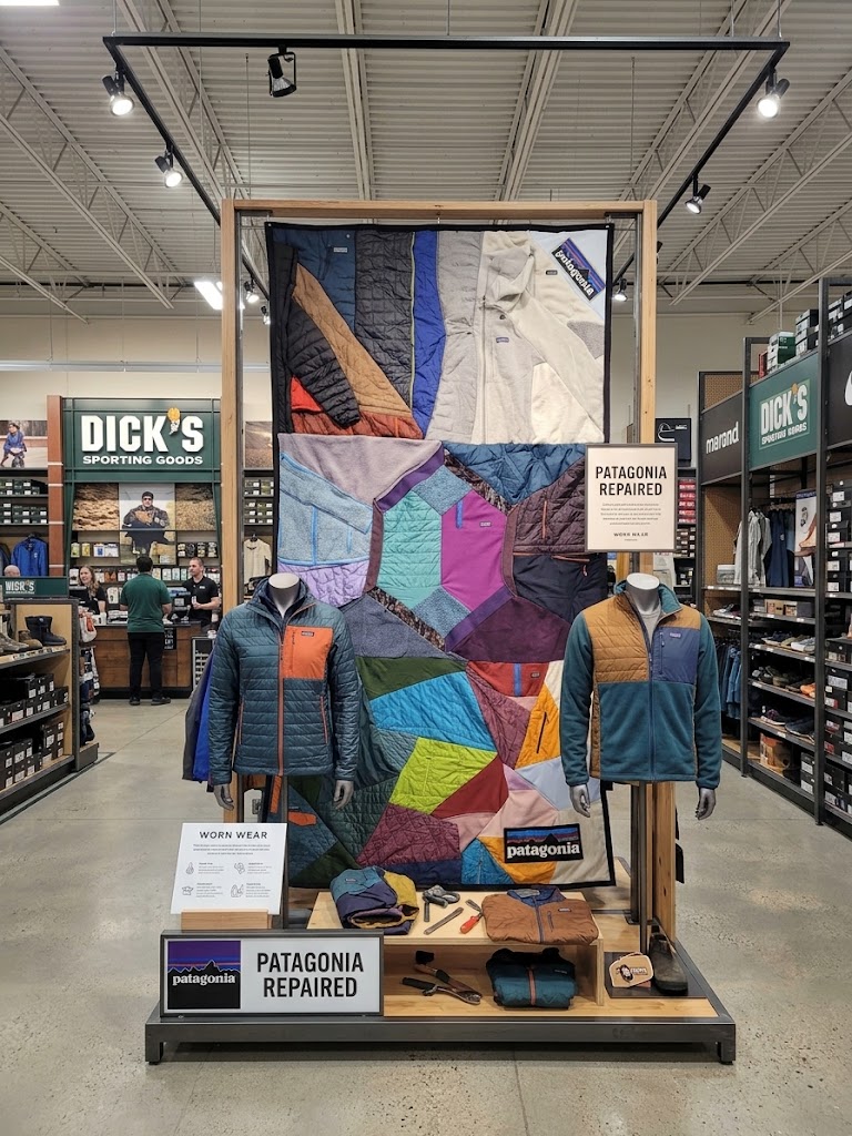 Upcycled Patagonia Clothing Banner in Dick's Sporting Goods