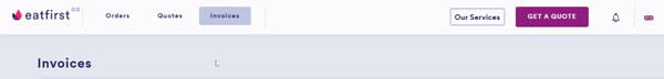 eatfirst header for invoice history tracking