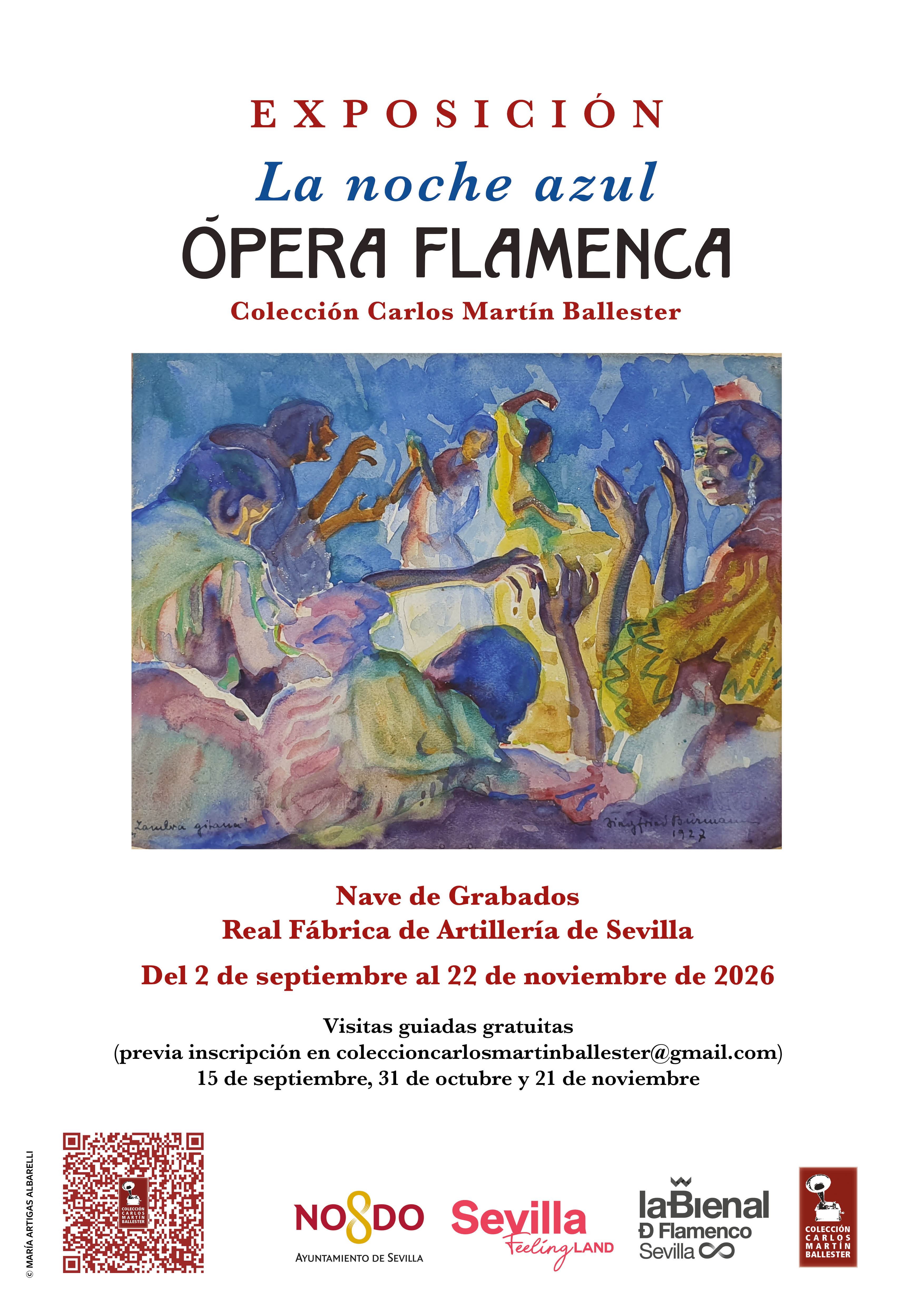 Inaugurada la exposición «La noche azul. Ópera Flamenca en la Colección Carlos Martín Ballester»