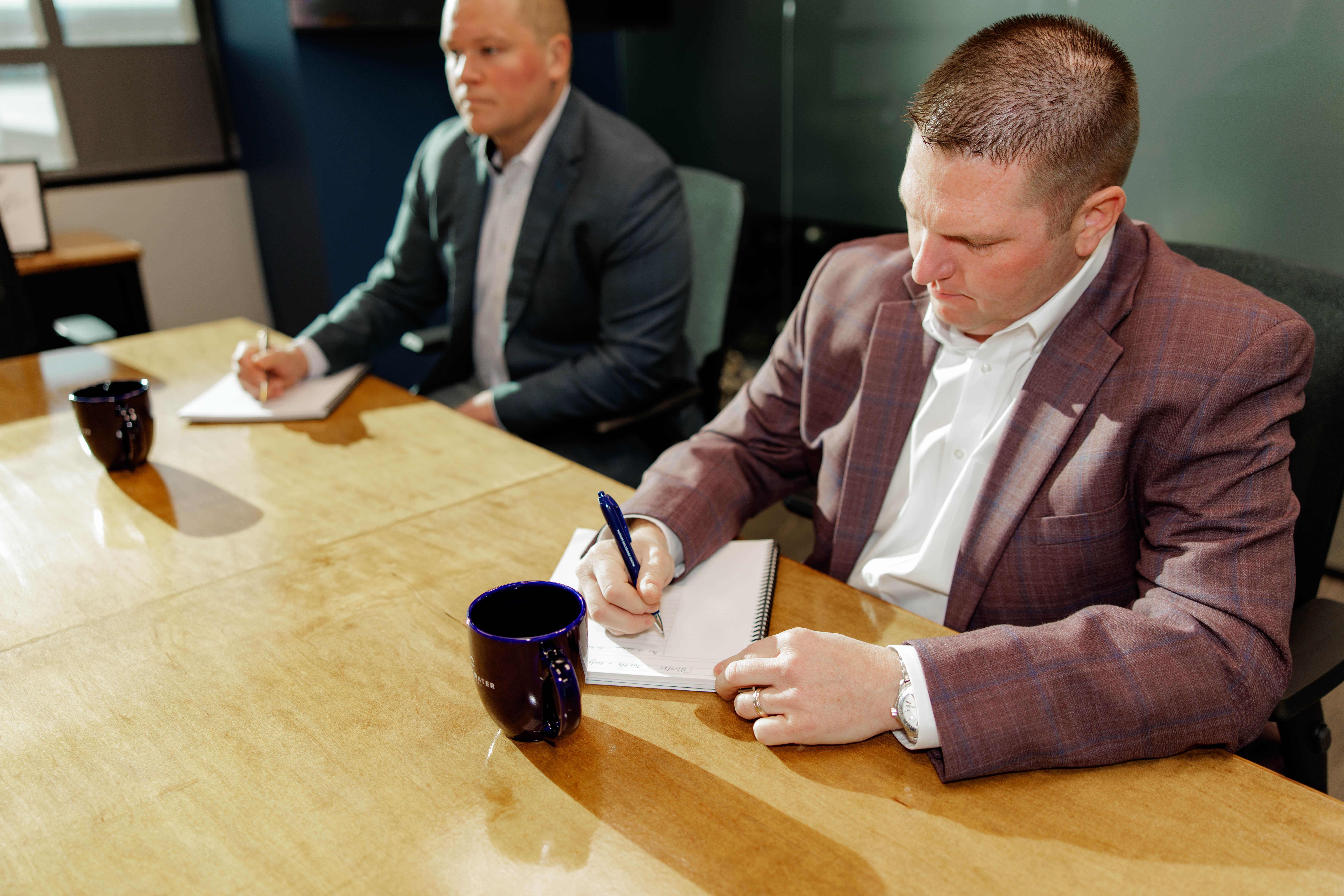 Team celebrating by joining hands