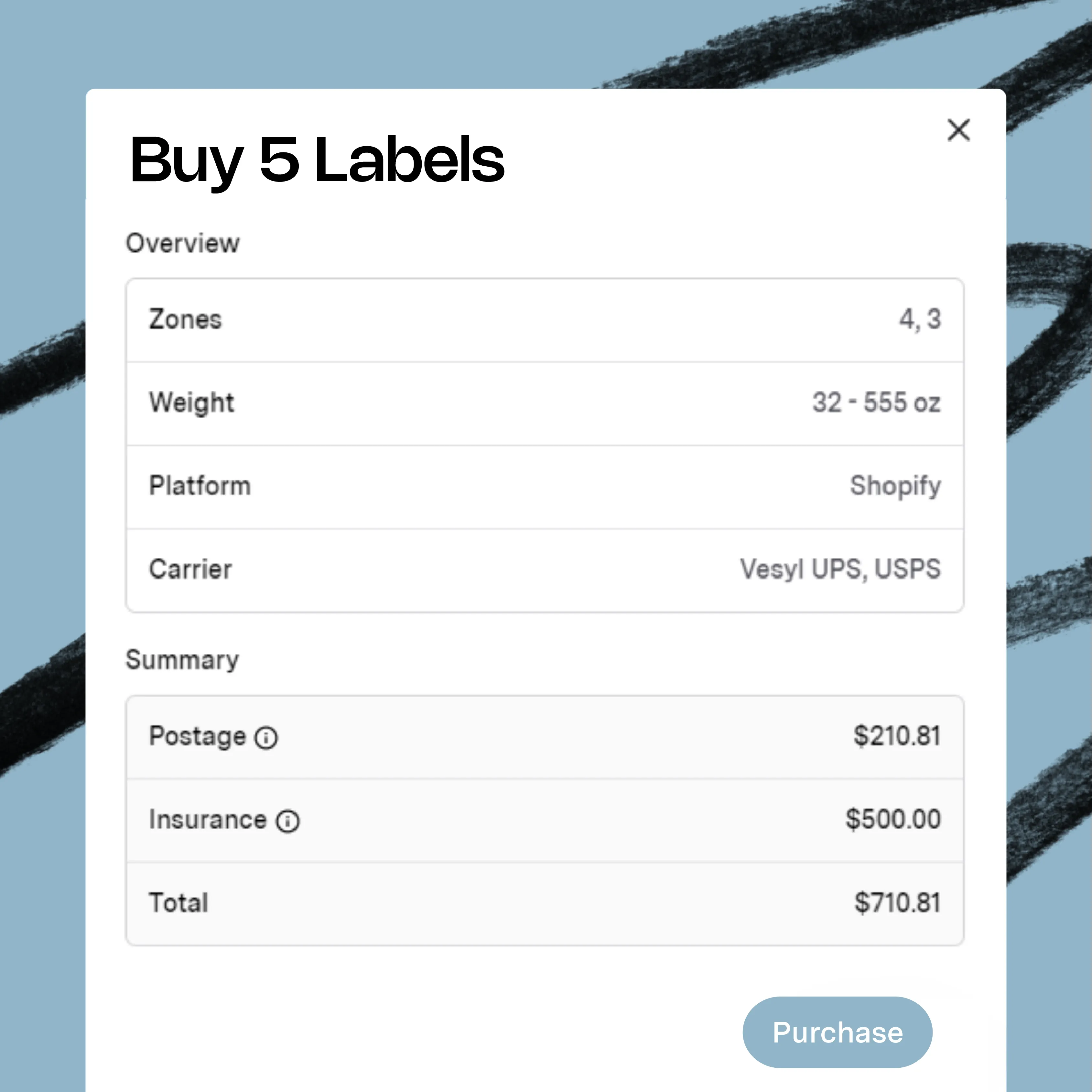 Vesyl screenshot labels