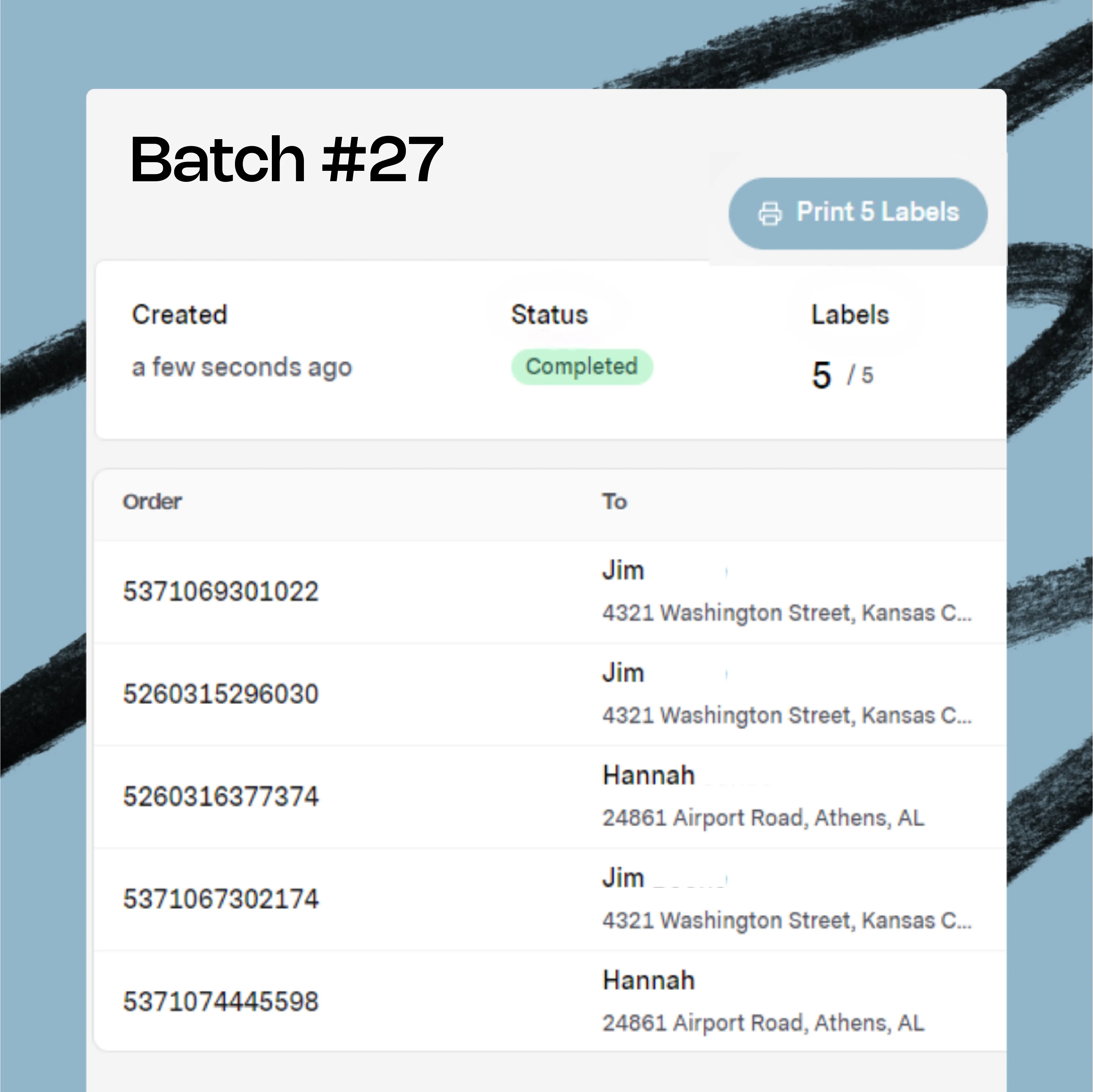 Vesyl screenshot batch