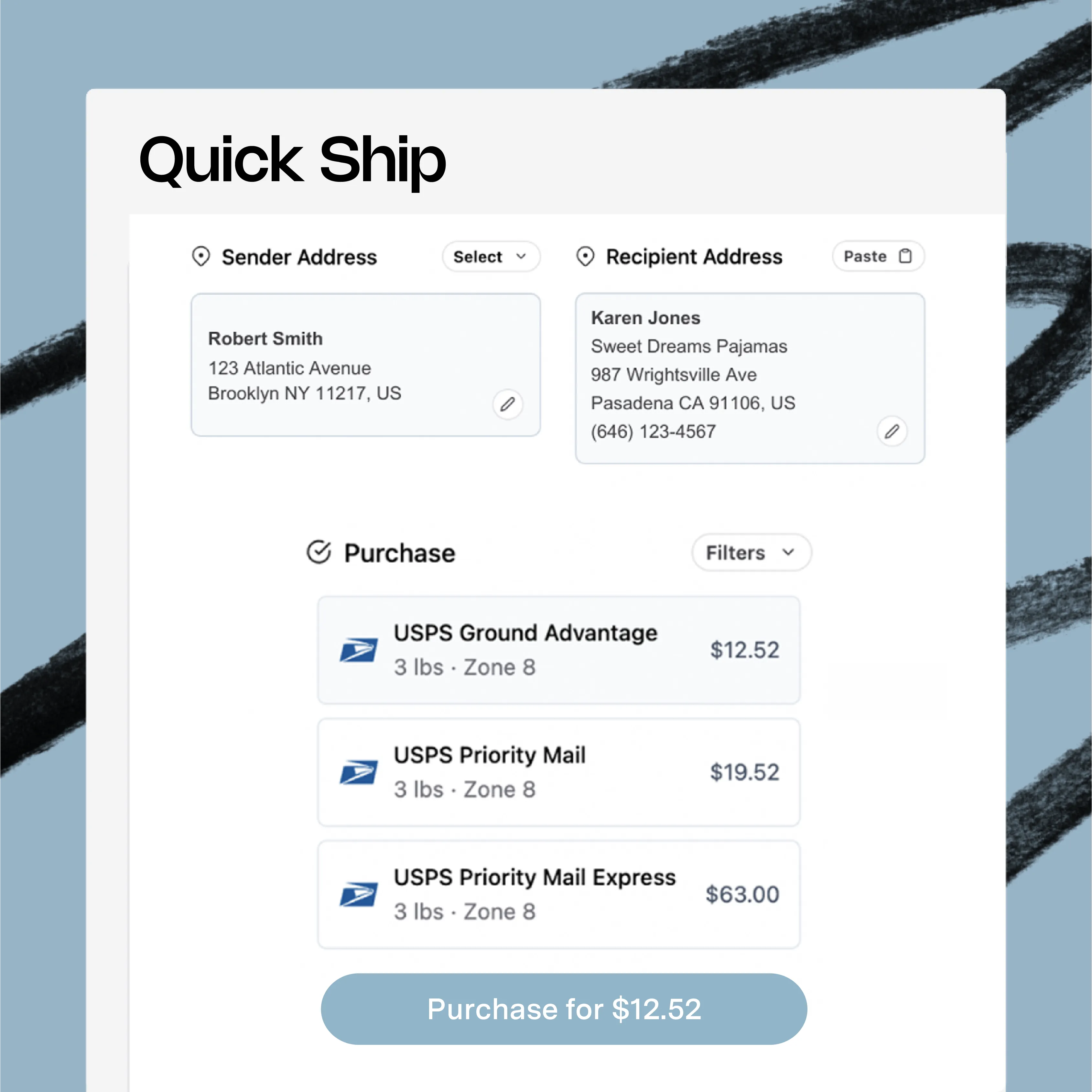 Vesyl screenshot quickship