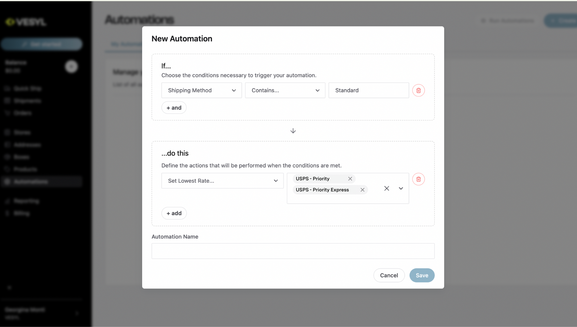 VESYL software preview inventory management