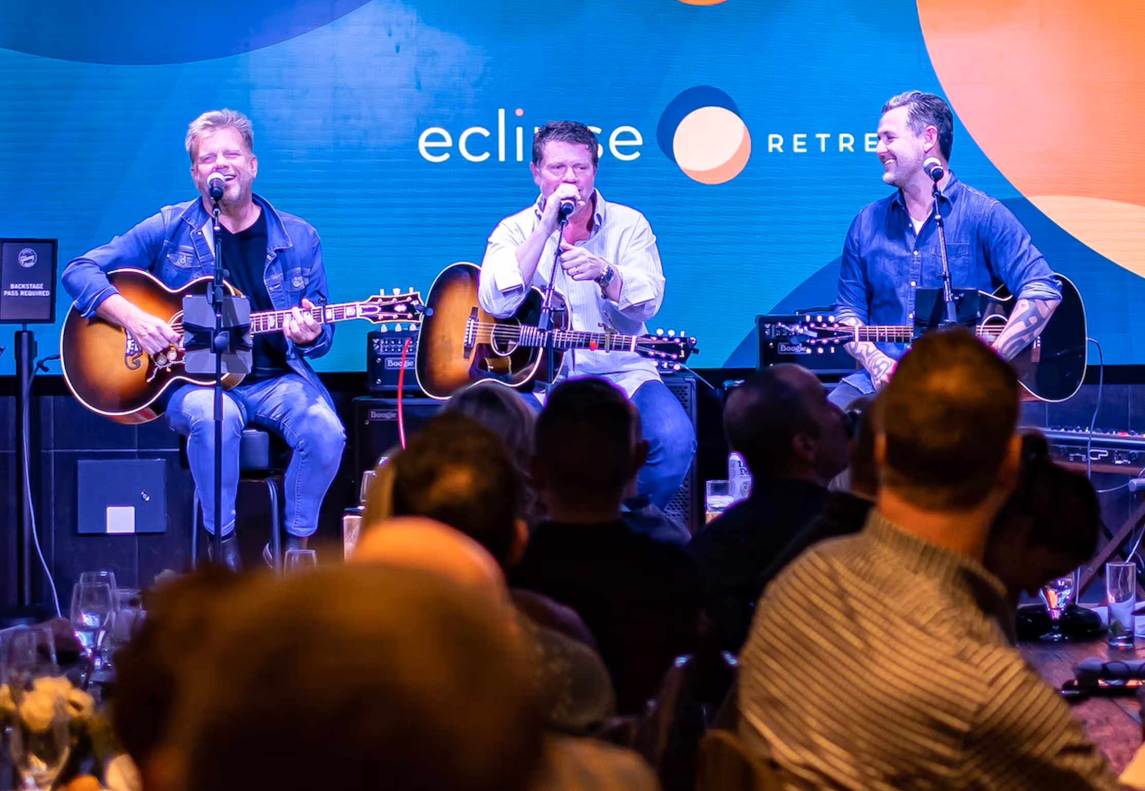 A corporate event dinner with Wendell Mobley, Lee Thomas Miller, and David Hodges