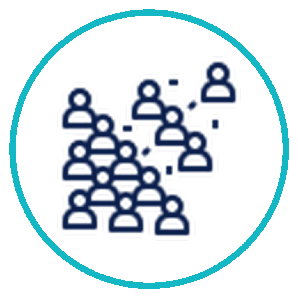 Benchmarking and Body Tracking icon showing a population comparison