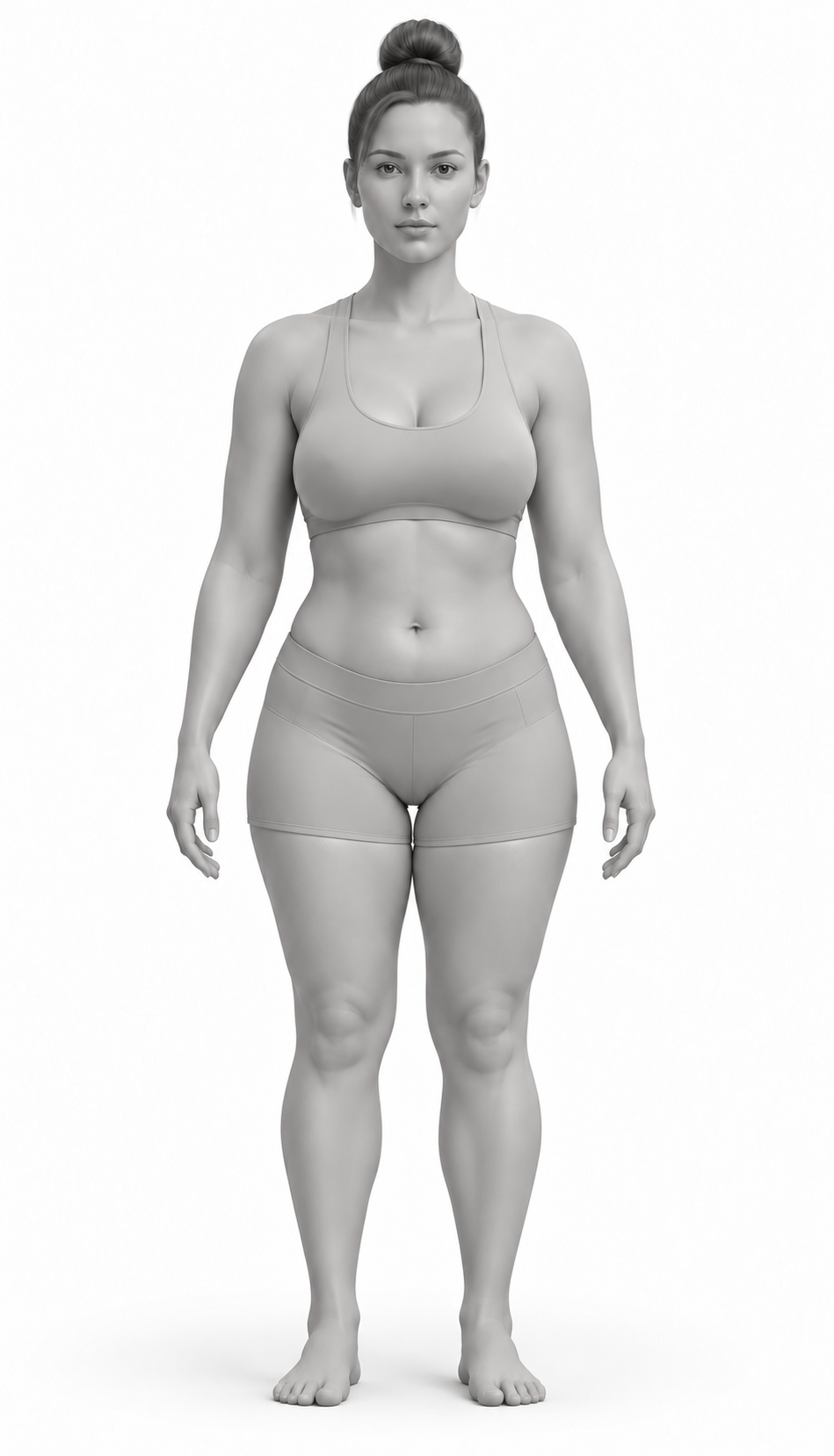 Example QuadraScan 3D body scan at week 8