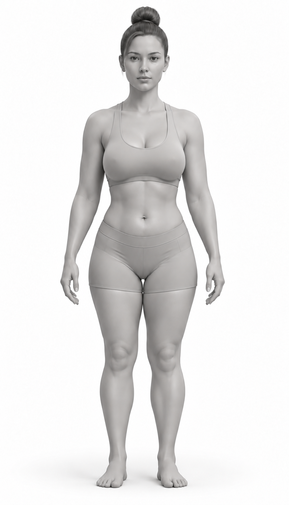 Example QuadraScan 3D body scan at week 12
