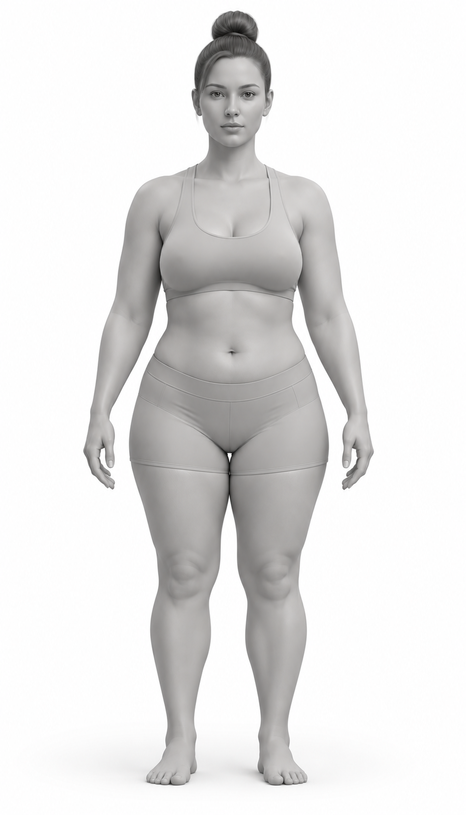 Example QuadraScan 3D body scan at week 4