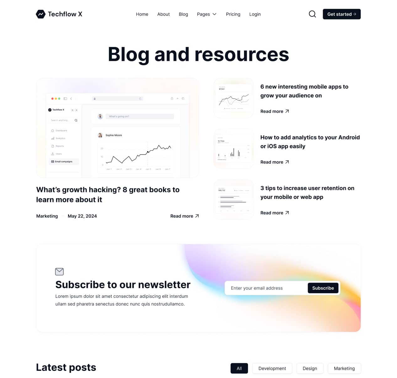 Techflow X - Blog V1 Page - Multi-Layout SaaS Webflow Template