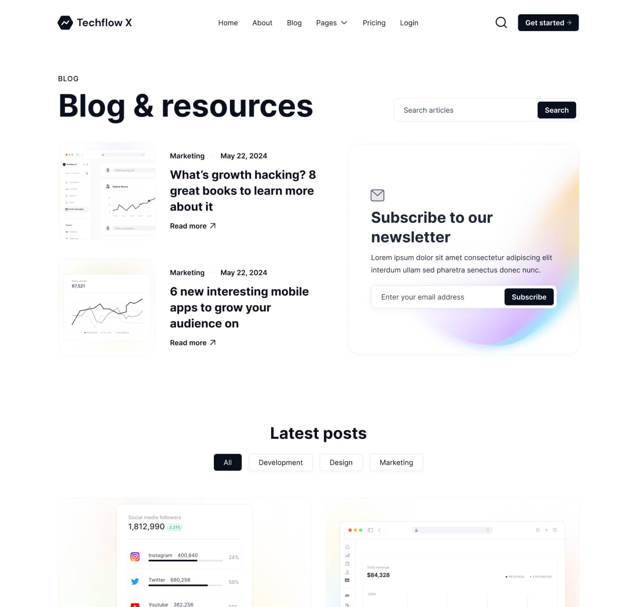 Techflow X - Blog V2 Page - Multi-Layout SaaS Webflow Template
