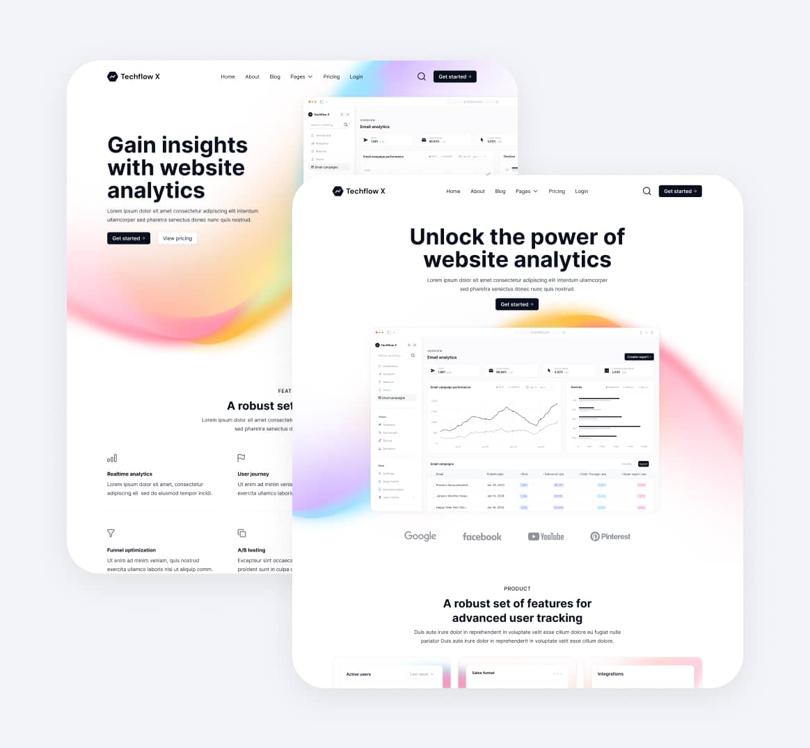 Techflow X - Pages Included - Multi-Layout Saas Webflow Template