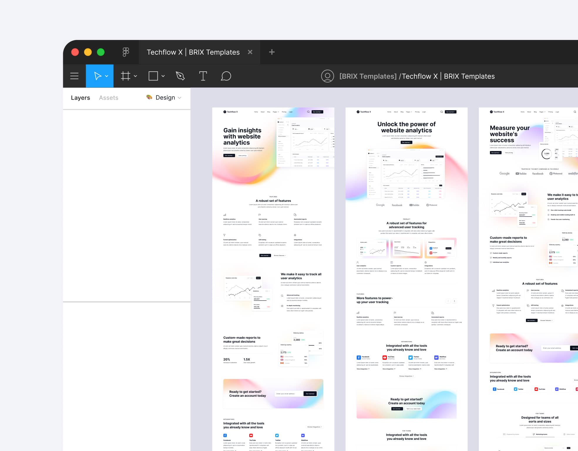 Techflow X - Figma File Included - Multi-Layout Saas Webflow Template