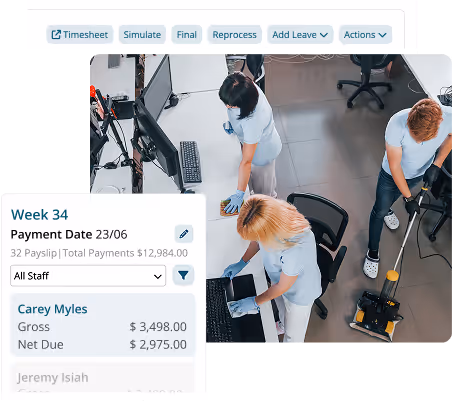 commercial cleaning payroll and scheduling
