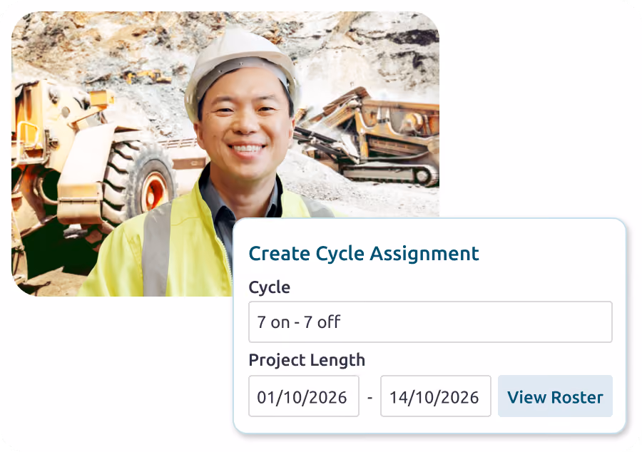 Work roster template showing employee shifts by hour and a roster budget summary with hours and cost goals.