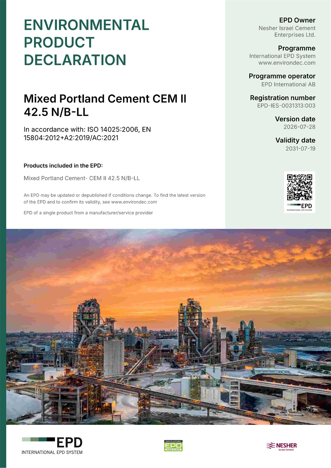 CEM II 42.5 N B-LL