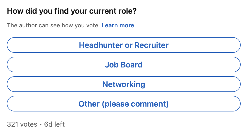 linkedin poll post example