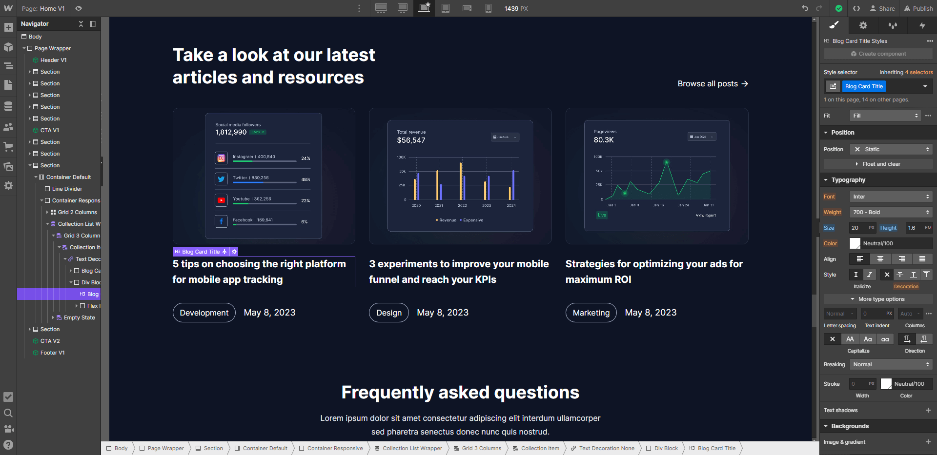 CMS Content - Darktech X Webflow Template
