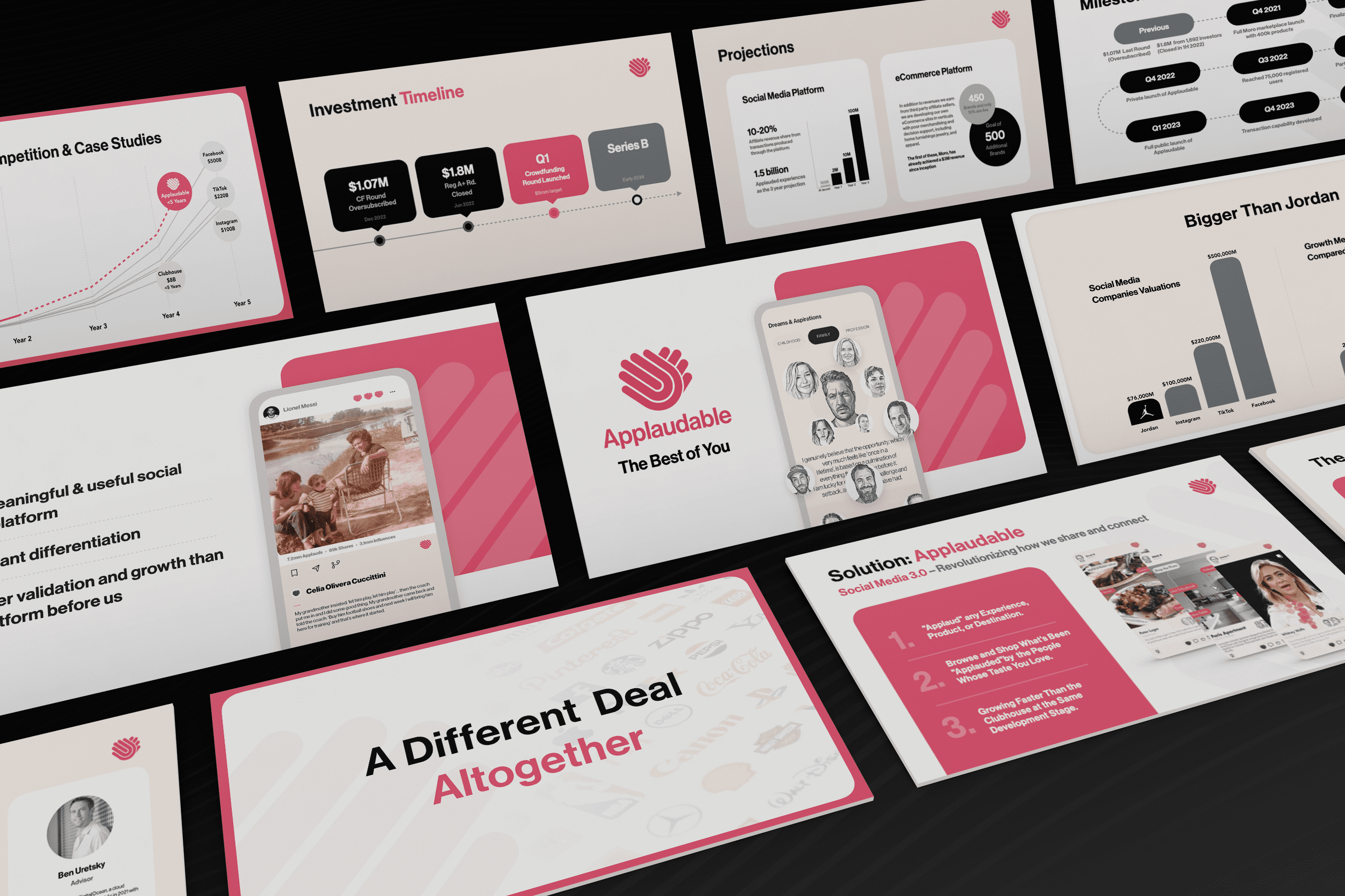 Investor-friendly pitch presentation for social media platoform