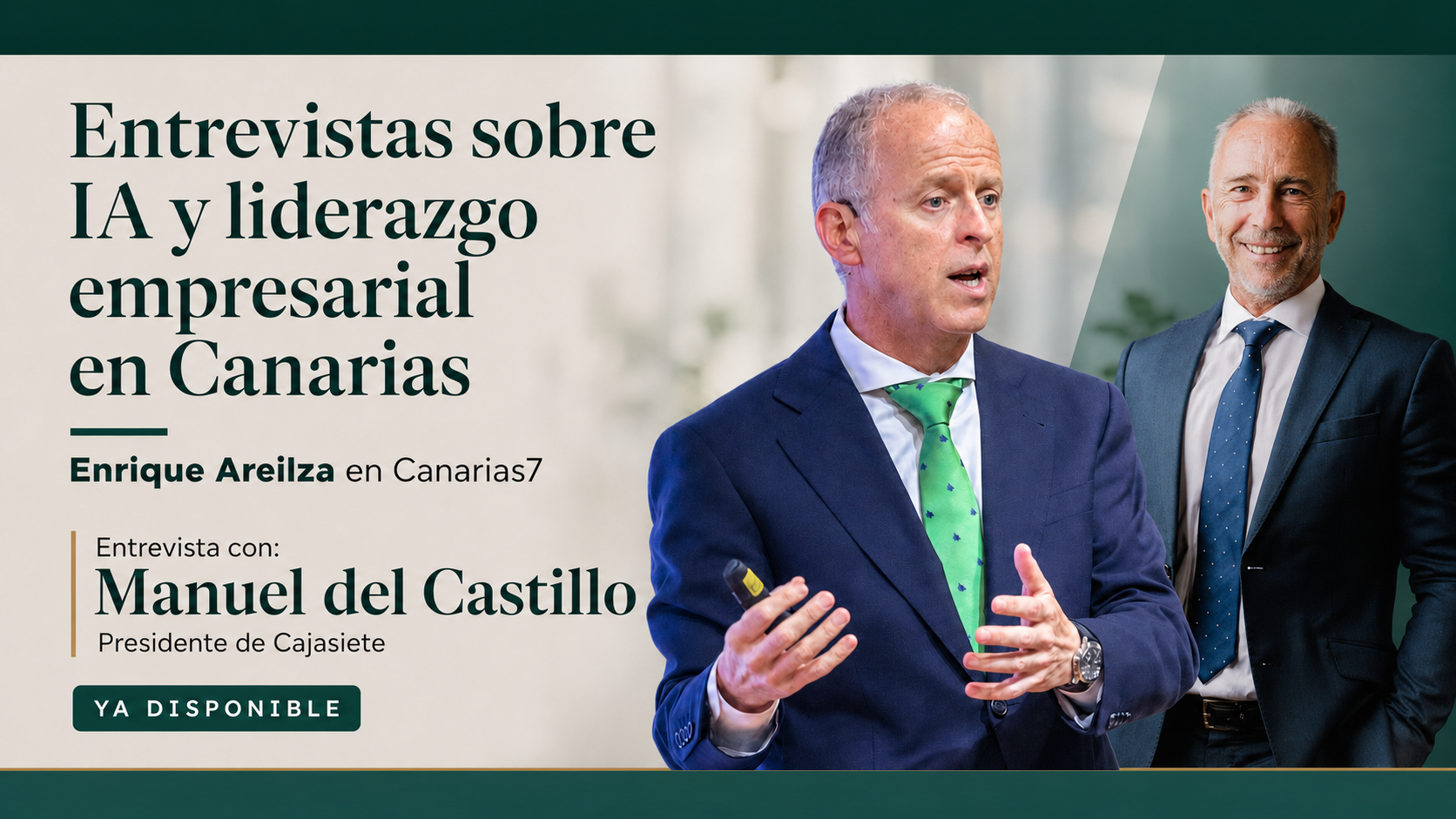 Entrevista a Manuel del Castillo, Presidente de CajaSiete «La IA no va a destruir empleo masivamente, pero sí va a transformar profundamente cómo trabajamos»