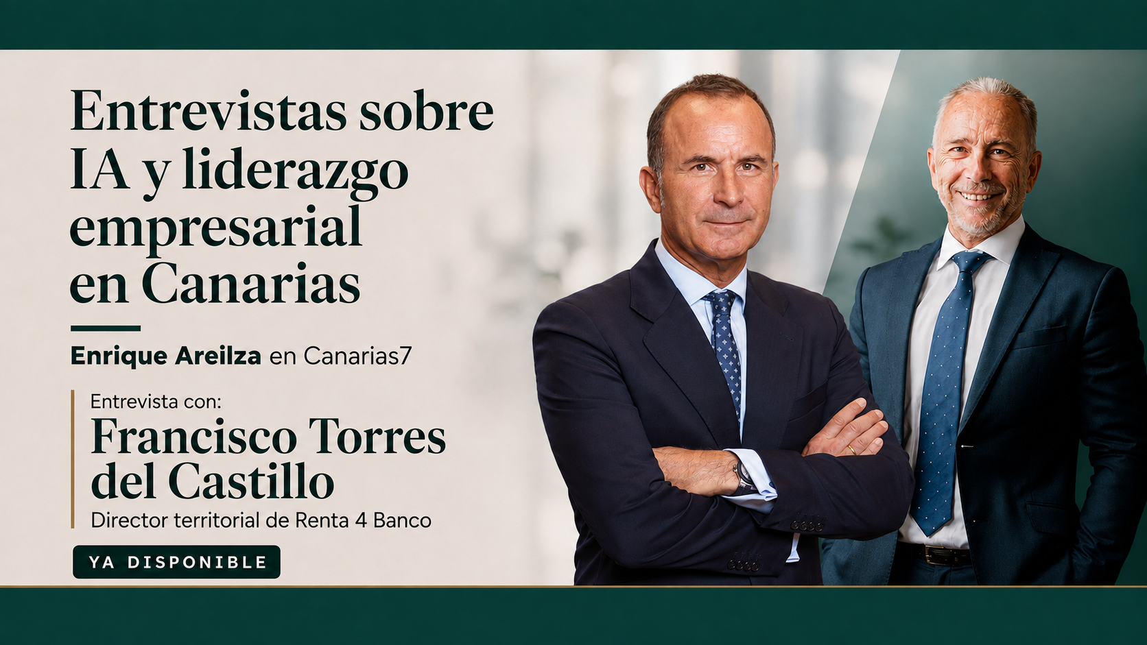 Entrevista a Francisco Torres del Castillo, Director Regional de Renta 4 Banco «El que no aprenda a trabajar con inteligencia artificial se quedará fuera»