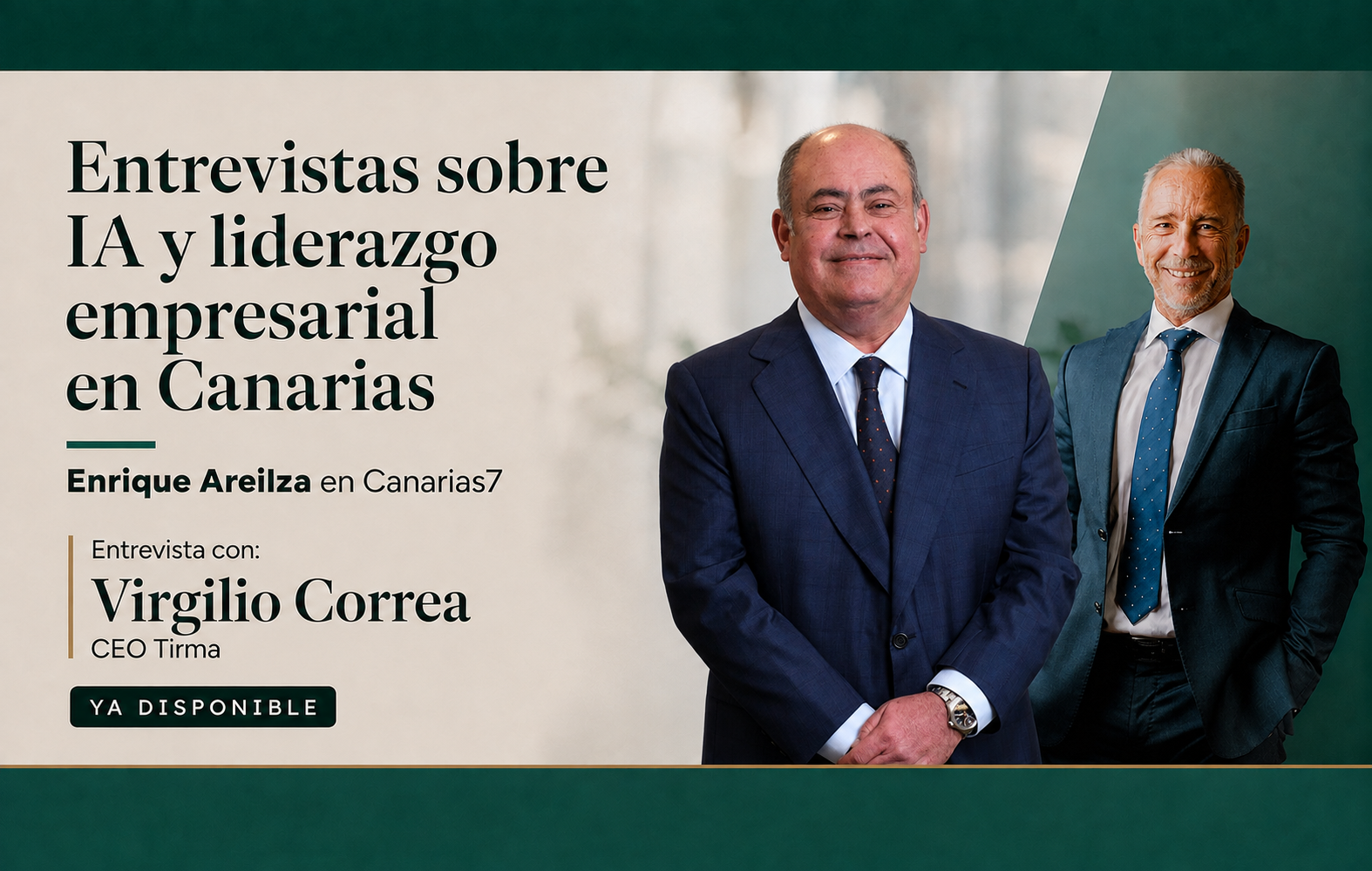 Entrevista a Virgilio Correa, CEO de Tirma: «La inteligencia artificial debe ayudarnos a decidir mejor, no a dejar de pensar»