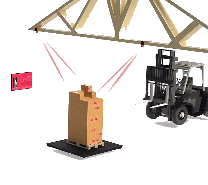 Controlador volumétrico de palés y carga CubiQ XL para logística minera