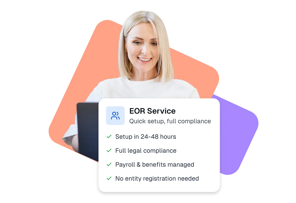 woman with ui overlay