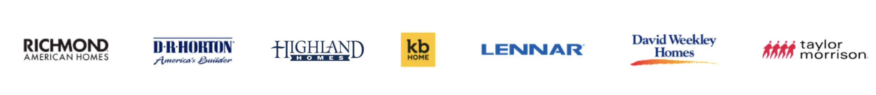 Logotypes of the biggest builders in Atlanta